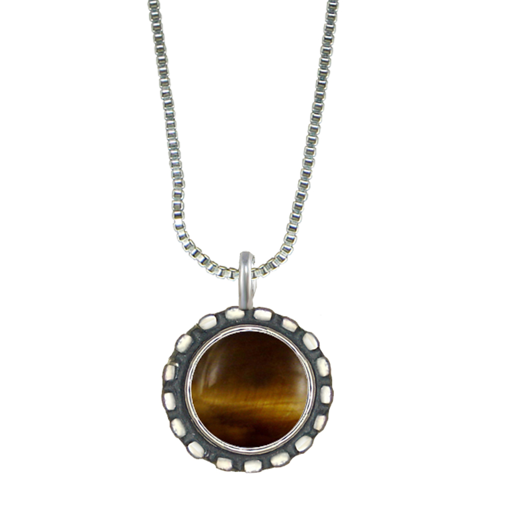 Sterling Silver Little Tiger Eye Pendant Necklace